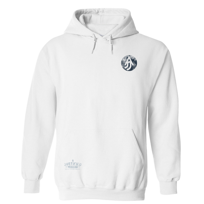 A Justified Journey Powerboat Wake Hooded Sweatshirt - White