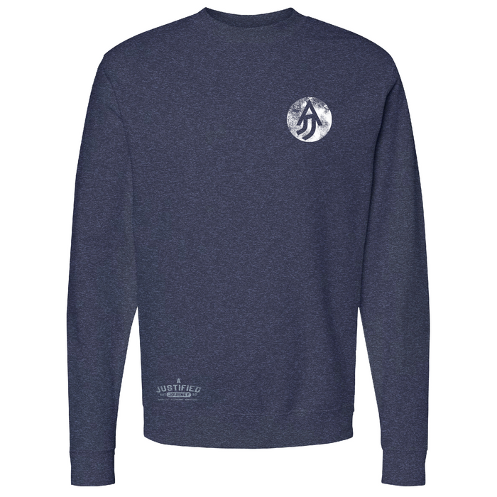 A Justified Journey Powerboat Wake Crewneck Sweatshirt - Navy