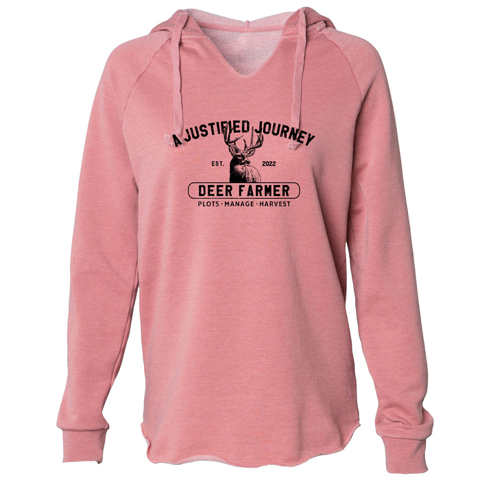 A Justified Journey Ladies Deer Farmer Hooded Sweatshirt