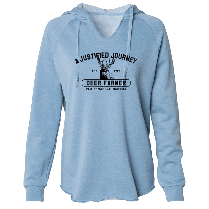 A Justified Journey Ladies Deer Farmer Hooded Sweatshirt