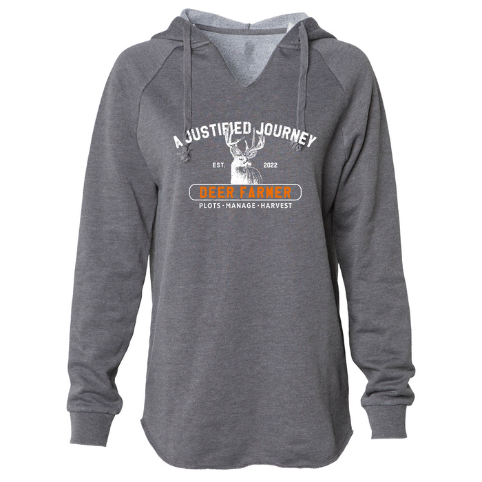 A Justified Journey Ladies Deer Farmer Hooded Sweatshirt