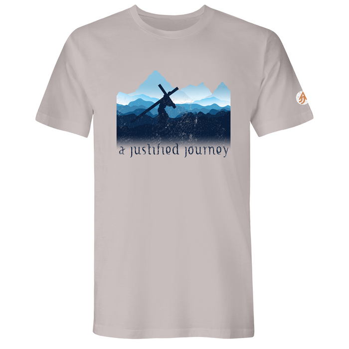 A Justified Journey Crossbearer T-Shirt (Image Front Verse Back)