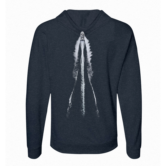 A Justified Journey Powerboat Wake Hooded T-Shirt