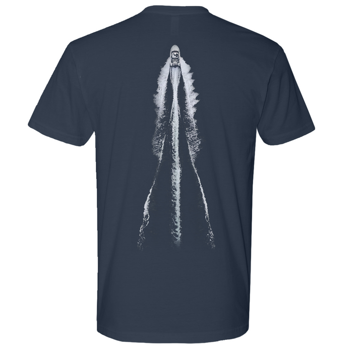 A Justified Journey Powerboat Wake T-Shirt - Indigo