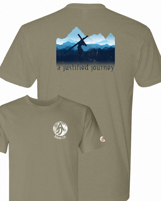 A Justified Journey Crossbearer T-Shirt (Image on Back)