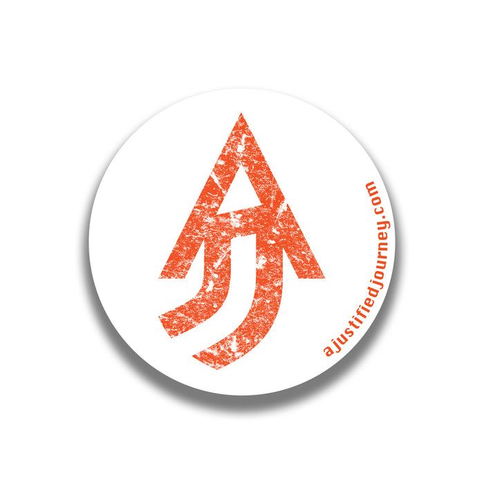 A Justified Journey Circle Logo Decal