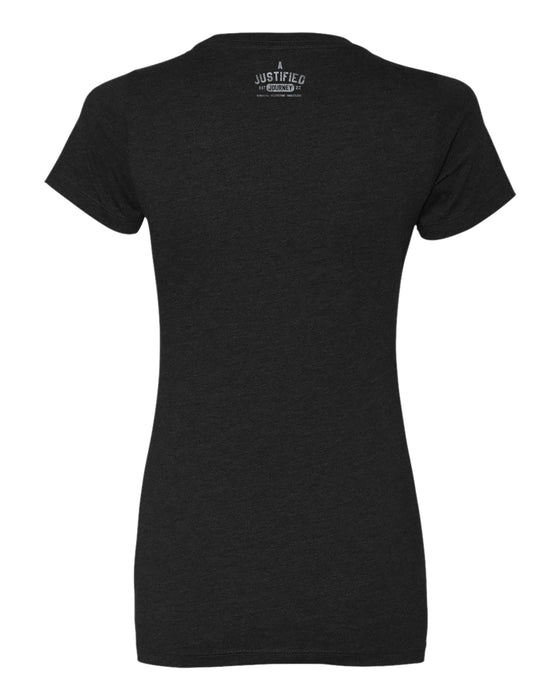 A Justified Journey Ladies Circle Logo T-Shirt - Black