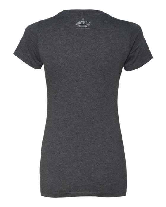 A Justified Journey Ladies Animals Logo T-Shirt - Charcoal