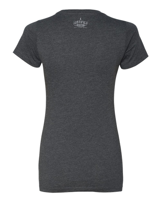 A Justified Journey Ladies Circle Logo T-Shirt - Charcoal