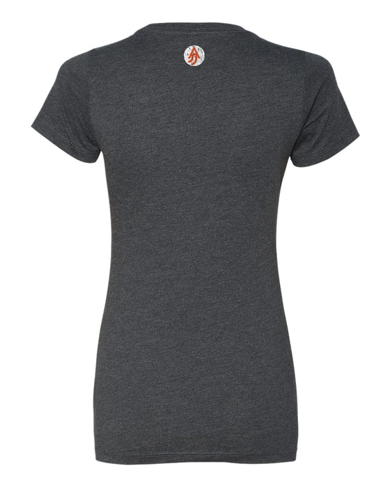 A Justified Journey Ladies Deer Flag Logo T-Shirt - Charcoal