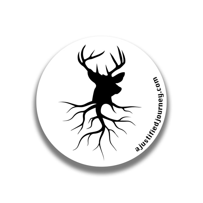 A Justified Journey Deer Roots Decal