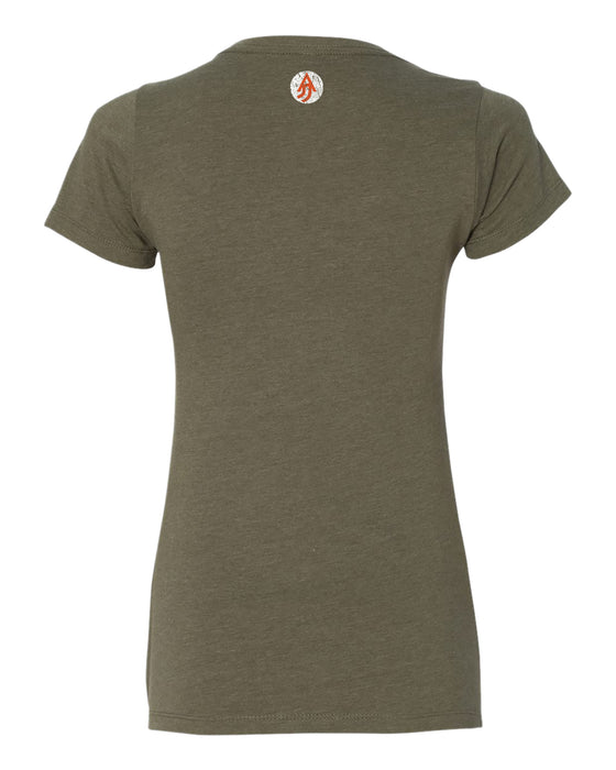 A Justified Journey Ladies Roots Logo T-Shirt - Military Green