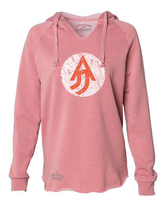 A Justified Journey Ladies Circle Logo Hooded Sweatshirt