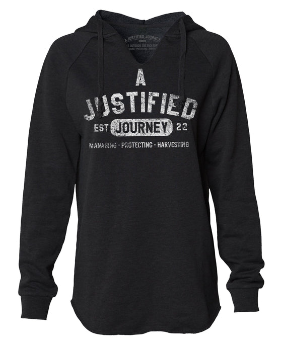 A Justified Journey Ladies Logo Hooded Sweatshirt