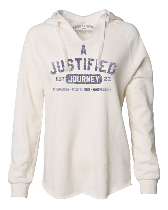 A Justified Journey Ladies Logo Hooded Sweatshirt