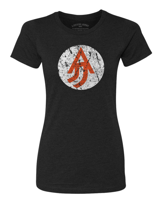 A Justified Journey Ladies Circle Logo T-Shirt - Black