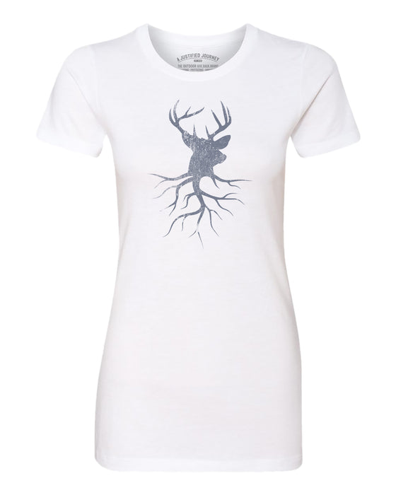 A Justified Journey Ladies Roots Logo T-Shirt -White