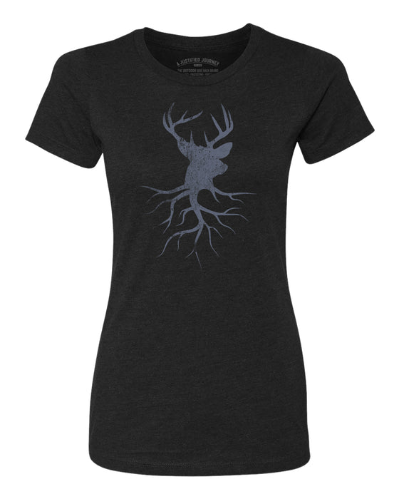 A Justified Journey Ladies Roots Logo T-Shirt - Black