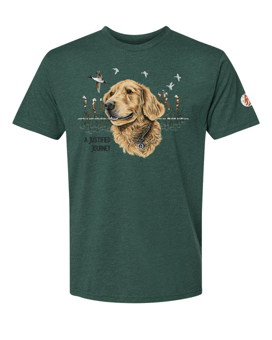 A Justified Journey Labs Tee - Heather Forest Green