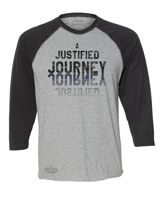 A Justified Journey Mirror 2 Baseball T-shirt - Grey and Smoke