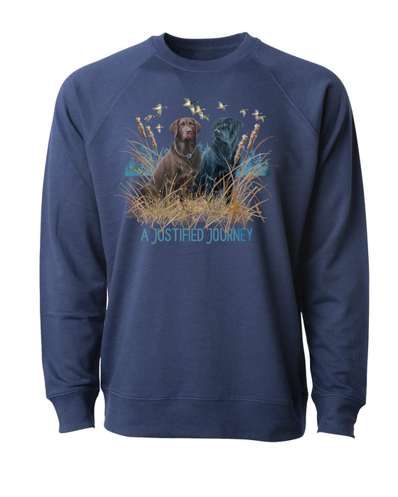 A Justified Journey Lab's Logo Crewneck Sweatshirt