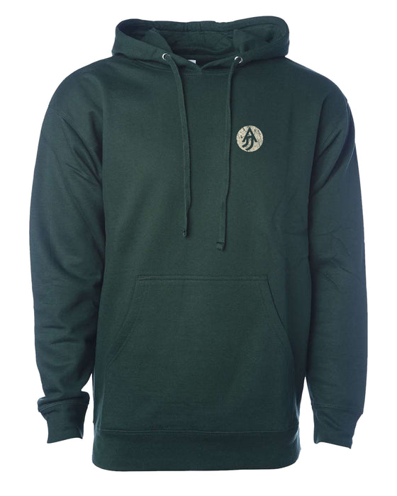 A Justified Journey Moose Logo Hooded Sweatshirt - Forest Green