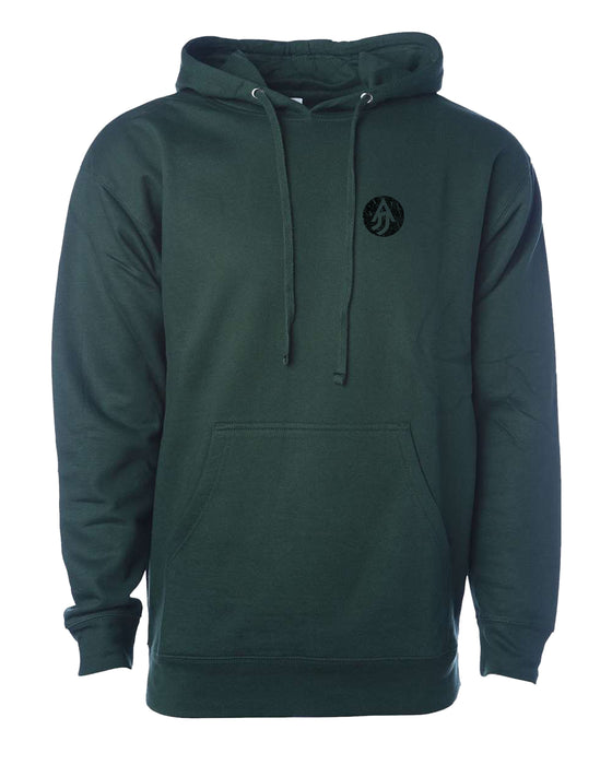 A Justified Journey Camo Moose Logo Hooded Sweatshirt - Forest Green