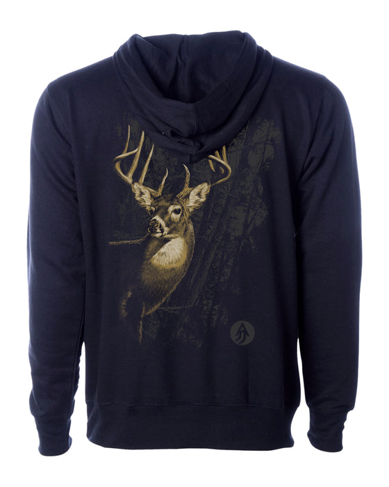 A Justified Journey Deer Logo Hooded Sweatshirt - Navy