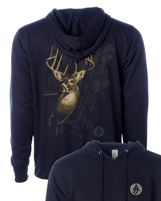 A Justified Journey Deer Logo Hooded Sweatshirt - Navy