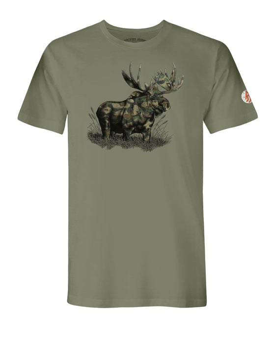 A Justified Journey Camo Moose Logo T-Shirt