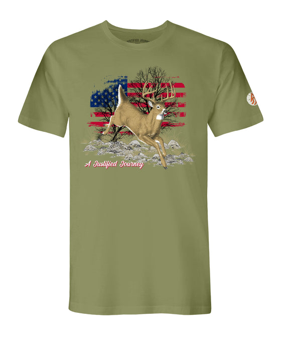 A Justified Journey Deer Flag T-Shirt
