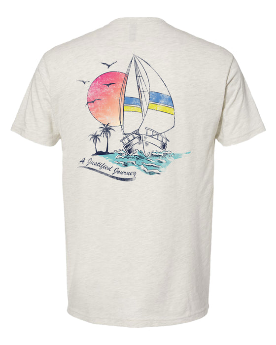 A Justified Journey Full Sail at Sunset T-Shirt