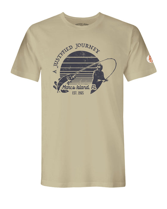 A Justified Journey Fly Fishing Tee - Sand