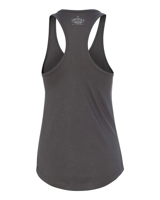 A Justified Journey Ladies Deer Roots Logo Tank Top